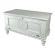 Accent Chest with Drop Down Storage and Carved Details- White
