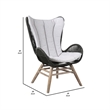 Indoor Outdoor Lounge Chair with Intricate Rope Woven Wingback- Gray