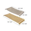Decorative Tray with Hammered Diamond Pattern- Set of 2- Multicolor