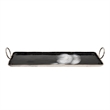 Tray with Metal and Ring Handles- Black and Silver