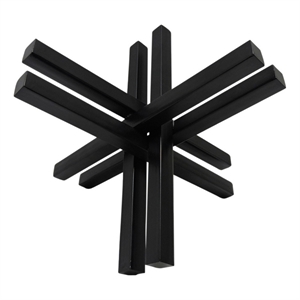 Accent Decor with Metal Double Jack Design- Black