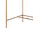 Writing Desk with USB Dock and Metal Legs- Sky Blue and Gold