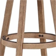 Liam 29 Inch Wood Barstool- Swivel Seat- High Density Foam Cushion- Ivory