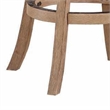 Liam 29 Inch Wood Barstool- Swivel Seat- High Density Foam Cushion- Ivory