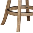 Adam 24 Inch Solid Wood Swivel Counter Stool- Slatted Back- Oat Brown