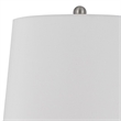 29 Inch Accent Table Lamp Set of 2- Stacked Crackle Glass balls- Silver