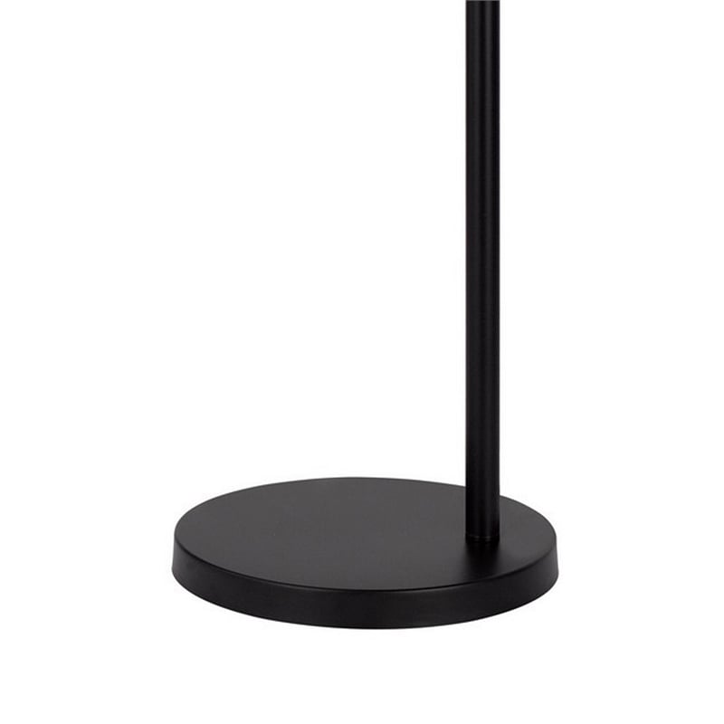 61 Inch Modern Floor Lamp- Hanging Mesh Shade- Metal Base- Black
