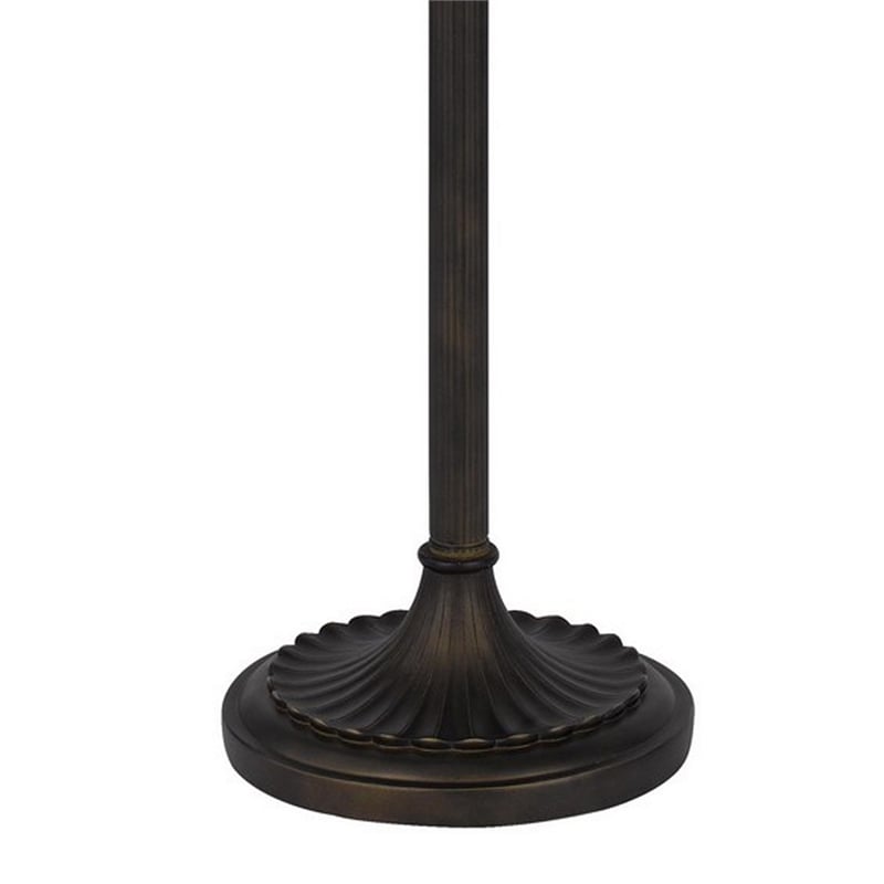Xia 61 Inch Style Vintage Floor Lamp- Glass Shade- Antique Bronze
