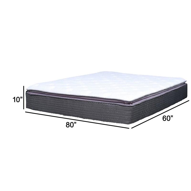 Cari 10 Inch Memory Foam Hybrid Queen Mattress- Gel Infused- Pocket Coil