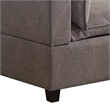 Amato 84 Inch Modern Sectional Arm Loveseat and Ottoman Set- Gray Fabric