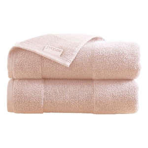 Lyra 2 Piece Ultra Soft Towel Set- Cotton Absorbent Texture- Blush Pink