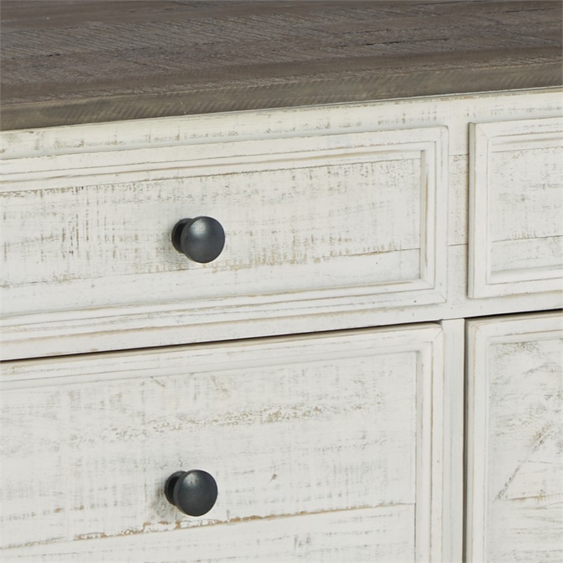 46 Inch Rectangular Lift Top Coffee Table- Faux Drawer Front- White- Brown