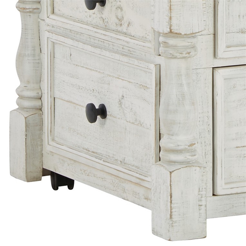 46 Inch Rectangular Lift Top Coffee Table- Faux Drawer Front- White- Brown