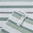 Nyx 6pc Soft Cotton Towel Set- Striped- White- Light Gray By The Urban Port
