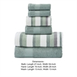 Nyx 6pc Soft Cotton Towel Set- Striped- White- Light Gray By The Urban Port