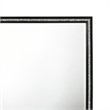 46 Inch Solid Wood Mirror- Shimmering Silver Accent- Landscape- Black