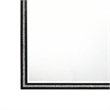 46 Inch Solid Wood Mirror- Shimmering Silver Accent- Landscape- Black