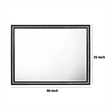 46 Inch Solid Wood Mirror- Shimmering Silver Accent- Landscape- Black