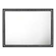 46 Inch Solid Wood Mirror- Shimmering Silver Accent- Landscape- Black