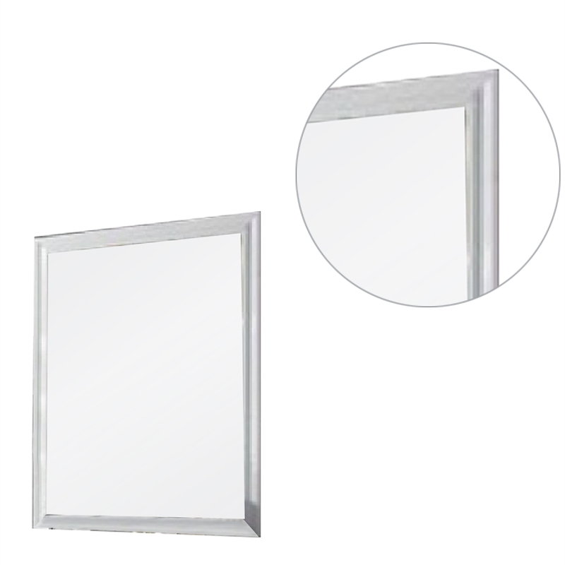 Tyra 39 Inch Wall Mirror- Rectangular Wood Frame- White