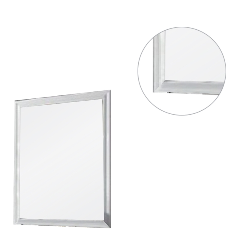 Tyra 39 Inch Wall Mirror- Rectangular Wood Frame- White