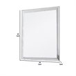 Tyra 39 Inch Wall Mirror- Rectangular Wood Frame- White