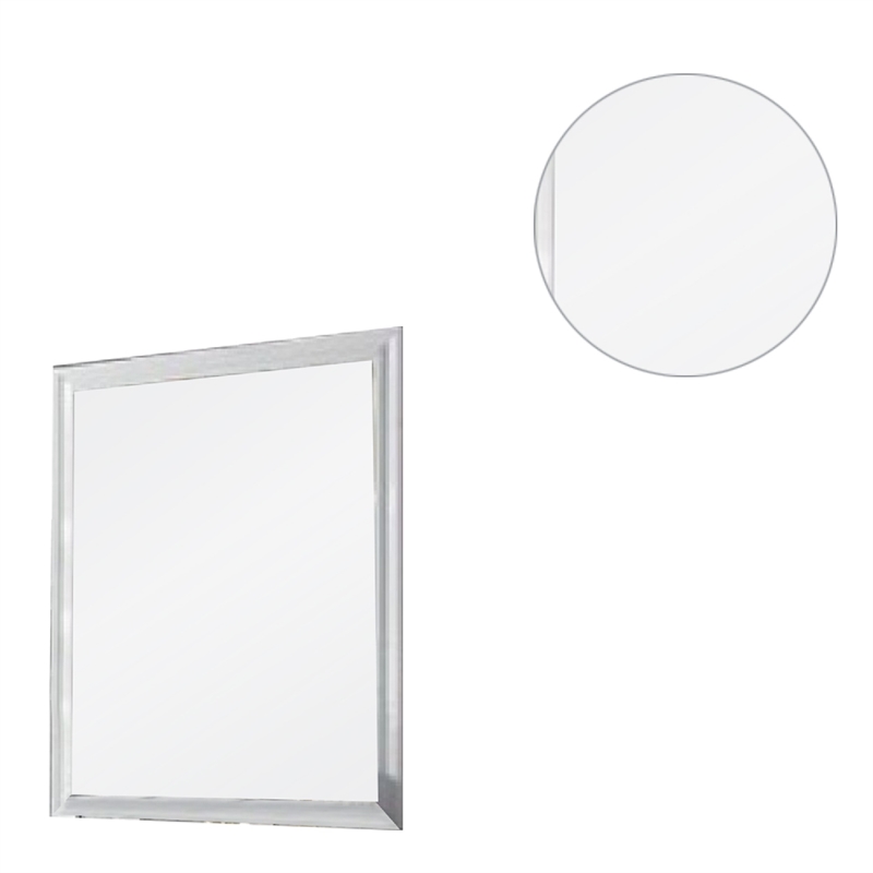 Tyra 39 Inch Wall Mirror- Rectangular Wood Frame- White