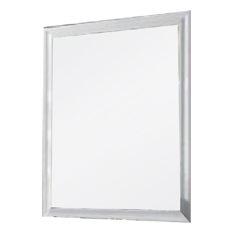 Tyra 39 Inch Wall Mirror- Rectangular Wood Frame- White