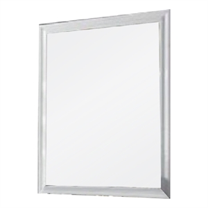 Tyra 39 Inch Wall Mirror- Rectangular Wood Frame- White