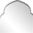 38 Inch Wood Wall Mirror- Moroccan Style- Antique Silver