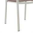 Fifi 21 Inch Set of 6 Dining Chairs- Aluminum Frame- Gray Textilene Fabric
