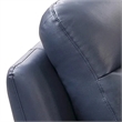 Reni 44 Inch Sofa Chair- Channel Tufted Navy Blue Soft Leather Upholstery