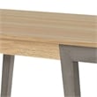 71 Inch Dining Table- Natural Brown Top- Farmhouse Style- Gray Flared Legs
