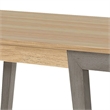 71 Inch Dining Table- Natural Brown Top- Farmhouse Style- Gray Flared Legs