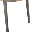 71 Inch Dining Table- Natural Brown Top- Farmhouse Style- Gray Flared Legs