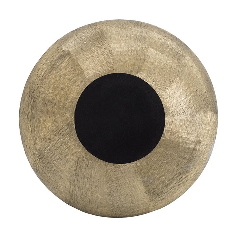 Set of 2 Metal Bowls- Seude Gold Finish- Curved Shape- Streaked Texture