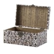 Leo Set of 3 Storage Boxes- Vegan Leather Lining- Ornate Printed Designs