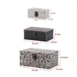 Leo Set of 3 Storage Boxes- Vegan Leather Lining- Ornate Printed Designs