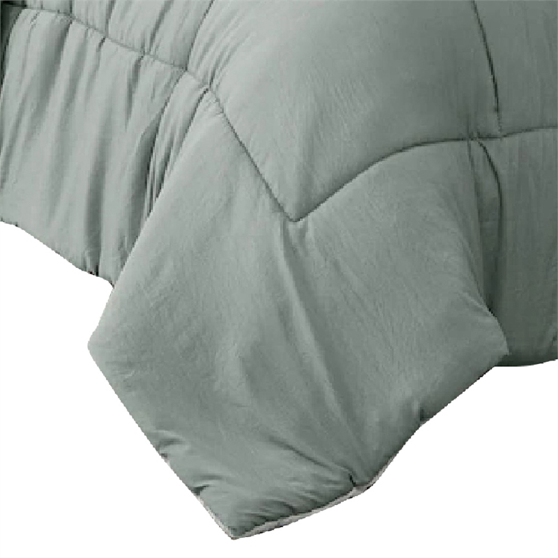 Alice 8 Piece King Comforter Set- Reversible- Soft Sage By The Urban Port