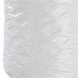 27 Inch Ceramic Table Lamp- Wavy Texture- Silver- White