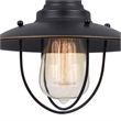 Oma 8 Inch Modern Pendant Light- Industrial Style- Dark Bronze Metal Frame