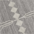 Modern 3 x 8 Runner Area Rug- Handwoven Geometric Pattern- Gray- Multicolor
