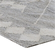 Modern 3 x 8 Runner Area Rug- Handwoven Geometric Pattern- Gray- Multicolor
