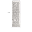 Modern 3 x 8 Runner Area Rug- Handwoven Geometric Pattern- Gray- Multicolor