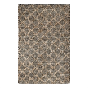 Ona 5 x 8 Handwoven Medium Area Rug- Black and Brown Diamond Lattice Design