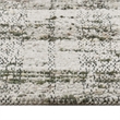 Okia 8 x 10 Large Handwoven Area Rug- Distressed Wool Stripes- Green- Brown