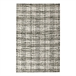 Okia 8 x 10 Large Handwoven Area Rug- Distressed Wool Stripes- Green- Brown