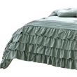 Tyler 8 Piece Ruffled King Size Comforter Set- The Urban Port- Green- Gray