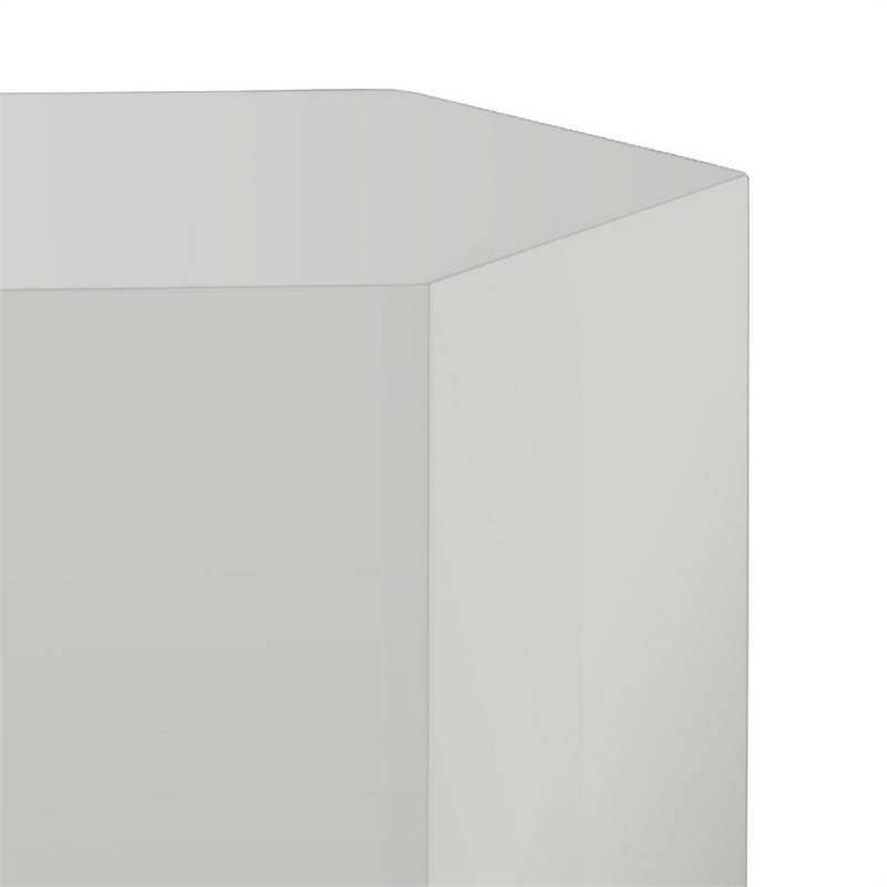 Cid Keli 15 Inch Modular End Table- Small- Glossy- Light Gray