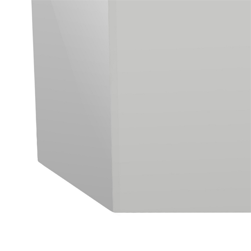Cid Keli 15 Inch Modular End Table- Small- Glossy- Light Gray